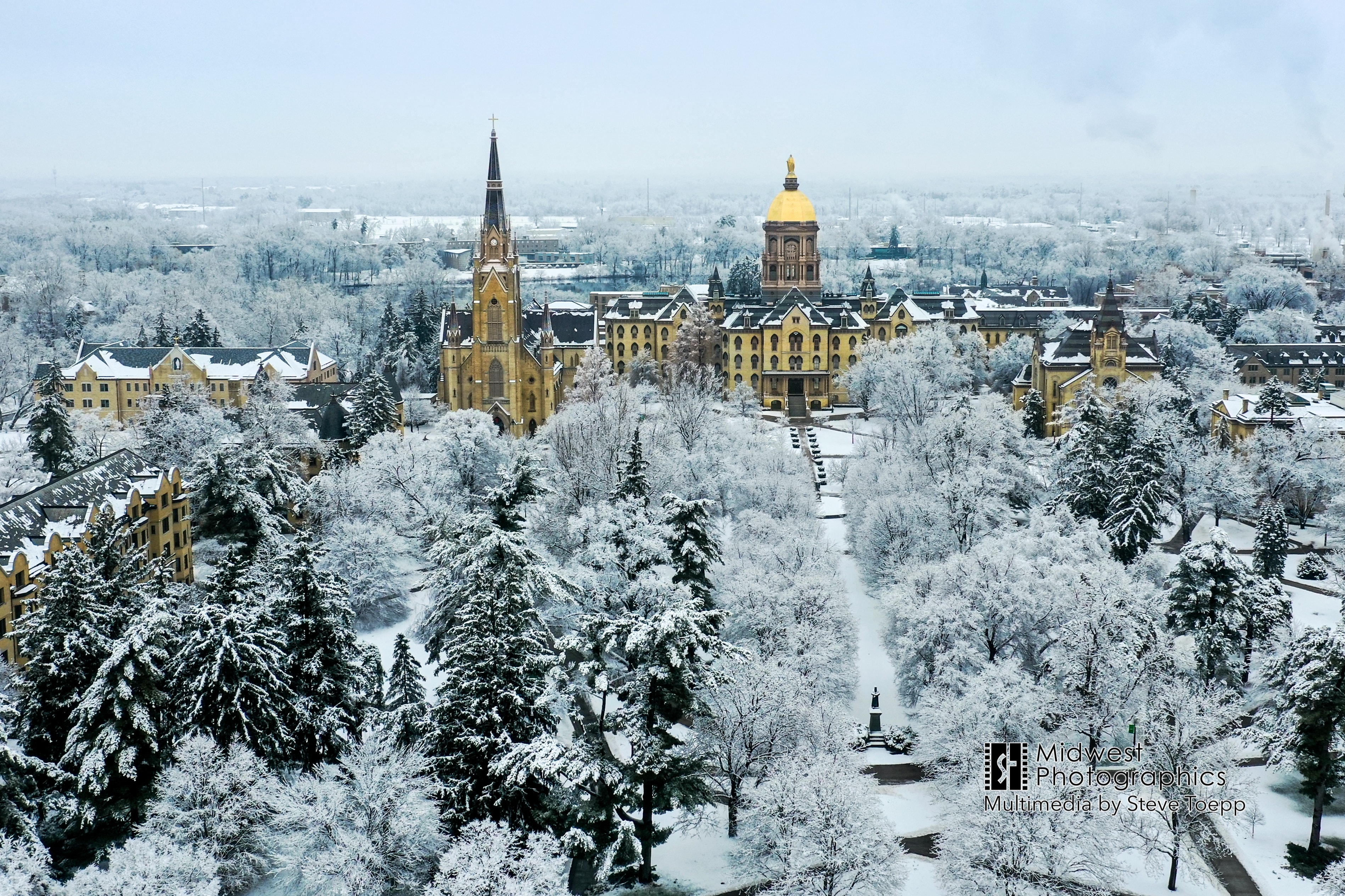 Educational institution aerial photography